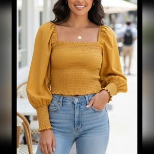 NWT Gianni Bini Puff Sleeve Blouse